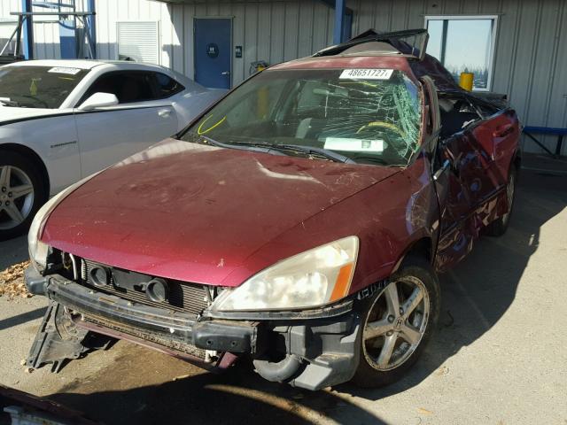 JHMCM56613C002660 - 2003 HONDA ACCORD EX RED photo 2