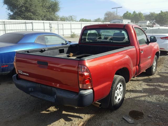 5TENX22N06Z165738 - 2006 TOYOTA TACOMA MAROON photo 4