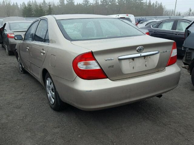 JTDBE32K630163363 - 2003 TOYOTA CAMRY LE BEIGE photo 3