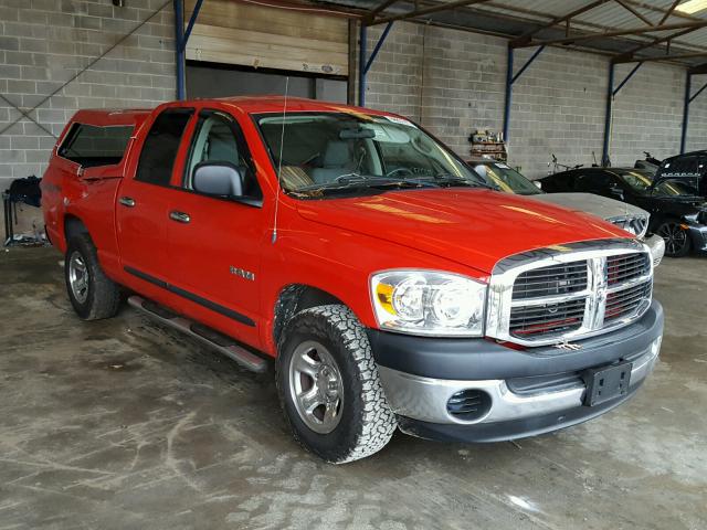 1D7HA18N18S519604 - 2008 DODGE RAM 1500 S RED photo 1