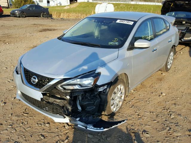 3N1AB7AP7HL638959 - 2017 NISSAN SENTRA S SILVER photo 2