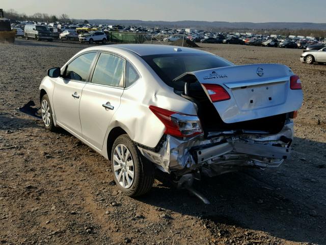 3N1AB7AP7HL638959 - 2017 NISSAN SENTRA S SILVER photo 3