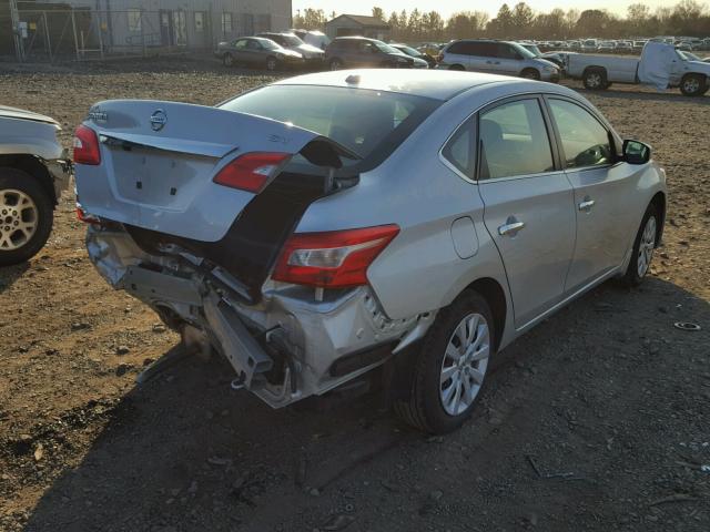 3N1AB7AP7HL638959 - 2017 NISSAN SENTRA S SILVER photo 4