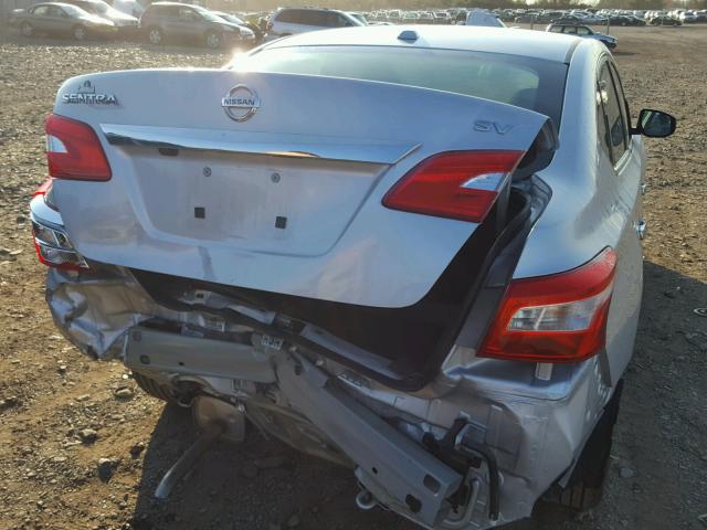 3N1AB7AP7HL638959 - 2017 NISSAN SENTRA S SILVER photo 9