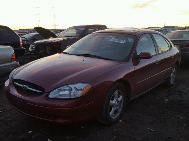 1FAFP55U12G169801 - 2002 FORD TAURUS SES MAROON photo 2