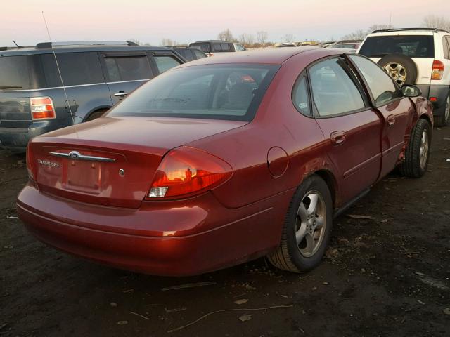 1FAFP55U12G169801 - 2002 FORD TAURUS SES MAROON photo 4