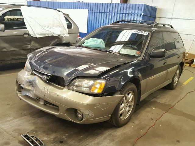 4S3BH6751Y6657050 - 2000 SUBARU LEGACY OUT BLUE photo 2