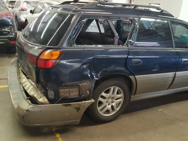 4S3BH6751Y6657050 - 2000 SUBARU LEGACY OUT BLUE photo 9