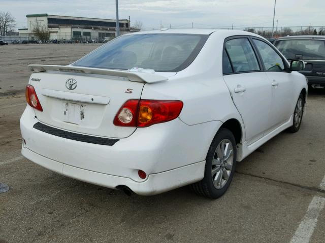 1NXBU40E39Z046844 - 2009 TOYOTA COROLLA BA WHITE photo 4