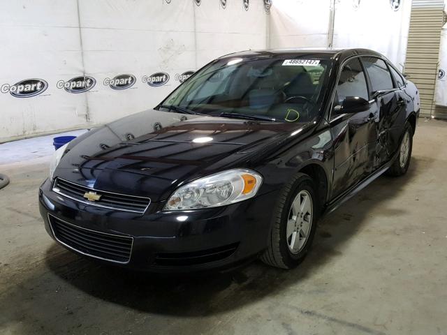 2G1WT57K291225245 - 2009 CHEVROLET IMPALA 1LT BLACK photo 2