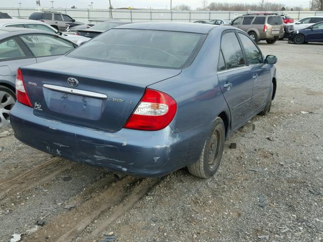 4T1BE32K63U162296 - 2003 TOYOTA CAMRY LE ლურჯი ფოტო 4
