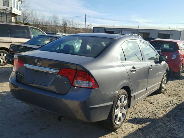 2HGFA1F58AH324960 - 2010 HONDA CIVIC LX GRAY photo 4