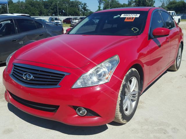 JN1CV6AP4DM300364 - 2013 INFINITI G37 BASE RED photo 2