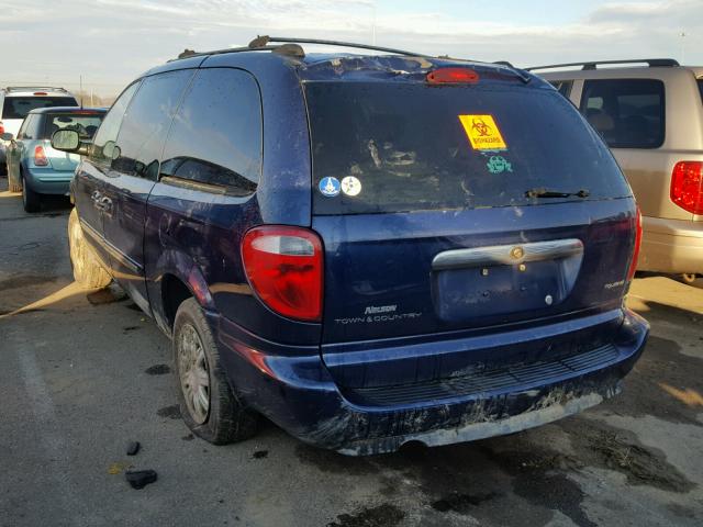 2A4GP54L26R618828 - 2006 CHRYSLER TOWN & COU BLUE photo 3