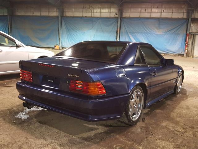 WDBFA76E4SF109630 - 1995 MERCEDES-BENZ SL 600 BLUE photo 4