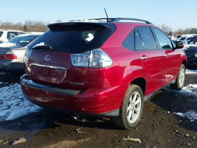 2T2HK31U39C108630 - 2009 LEXUS RX 350 RED photo 4