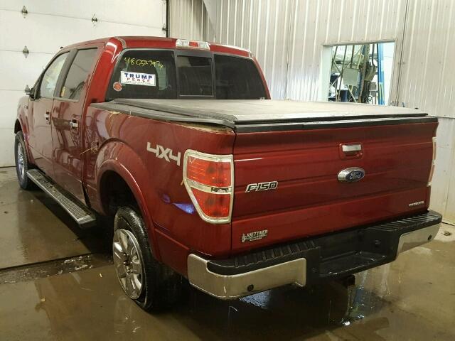 1FTFW1EF5DKG51095 - 2013 FORD F150 SUPER RED photo 3