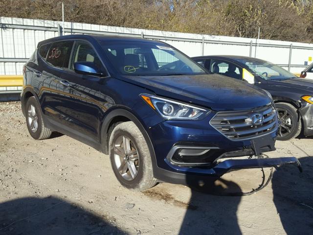 5XYZTDLB0HG441328 - 2017 HYUNDAI SANTA FE S BLUE photo 1