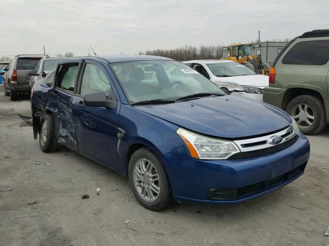 1FAHP35N88W131843 - 2008 FORD FOCUS SE BLUE photo 1