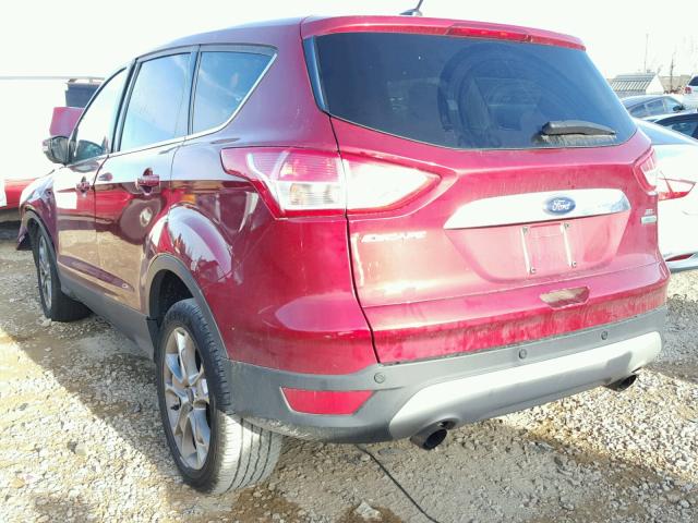 1FMCU0HX4DUD68940 - 2013 FORD ESCAPE SEL RED photo 3