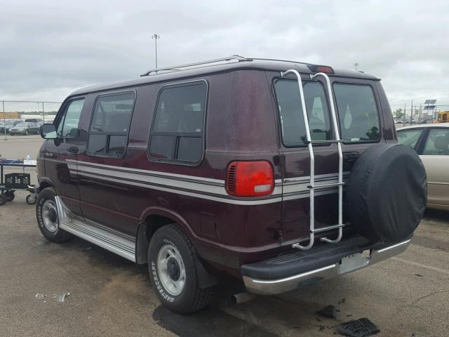 2B6HB21X9RK561141 - 1994 DODGE RAM VAN B2 MAROON photo 3