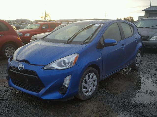 JTDKDTB36F1101164 - 2015 TOYOTA PRIUS C BLUE photo 2