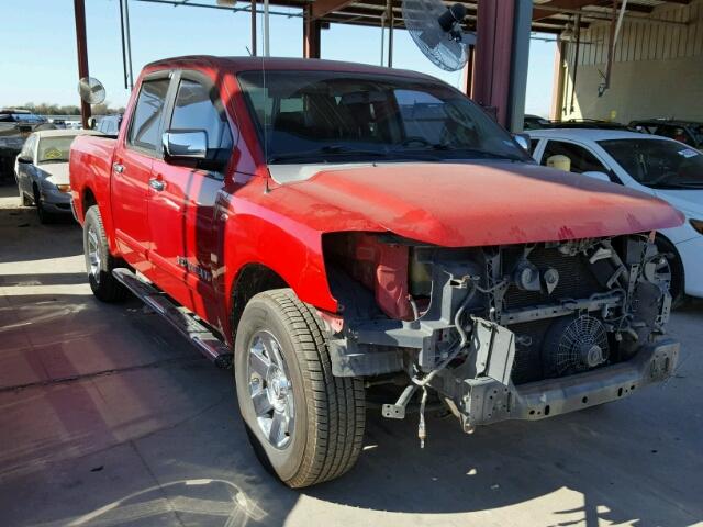 1N6BA07A76N545691 - 2006 NISSAN TITAN XE RED photo 1