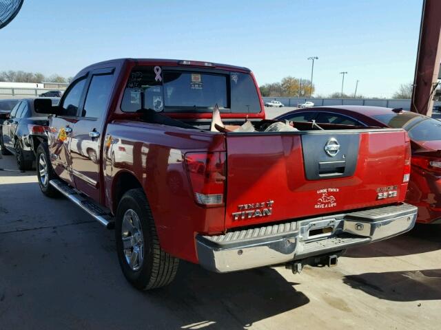 1N6BA07A76N545691 - 2006 NISSAN TITAN XE RED photo 3