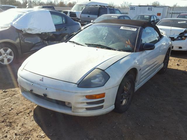 4A3AE85H31E179154 - 2001 MITSUBISHI ECLIPSE SP WHITE photo 2