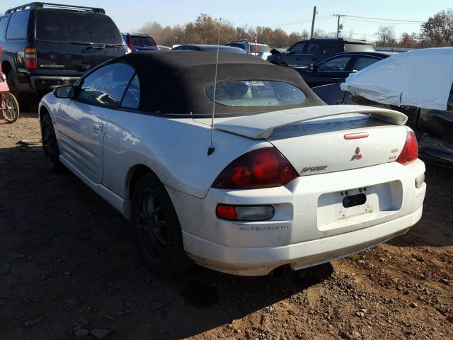 4A3AE85H31E179154 - 2001 MITSUBISHI ECLIPSE SP WHITE photo 3