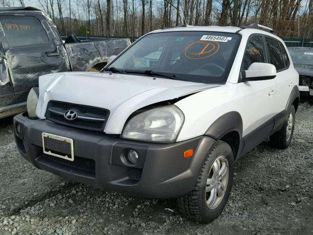 KM8JN12D87U567633 - 2007 HYUNDAI TUCSON SE WHITE photo 2