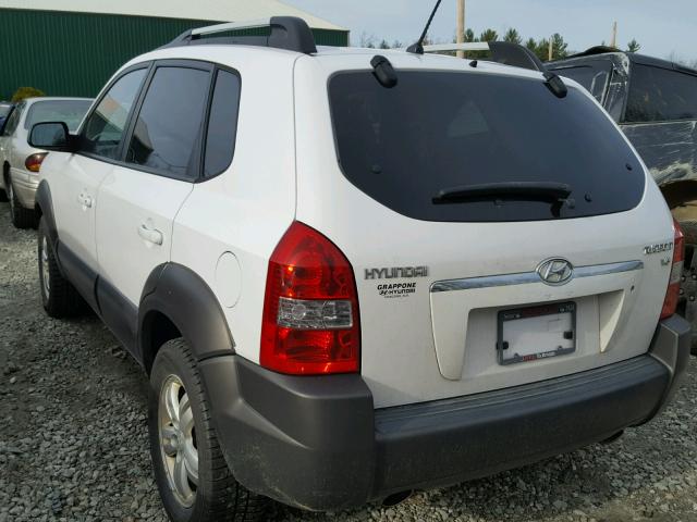 KM8JN12D87U567633 - 2007 HYUNDAI TUCSON SE WHITE photo 3