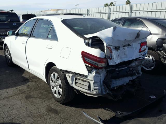 4T4BF3EK5BR190491 - 2011 TOYOTA CAMRY BASE WHITE photo 3