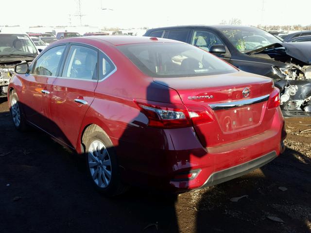 3N1AB7AP0GL642821 - 2016 NISSAN SENTRA S MAROON photo 3