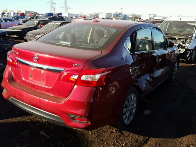 3N1AB7AP0GL642821 - 2016 NISSAN SENTRA S MAROON photo 4