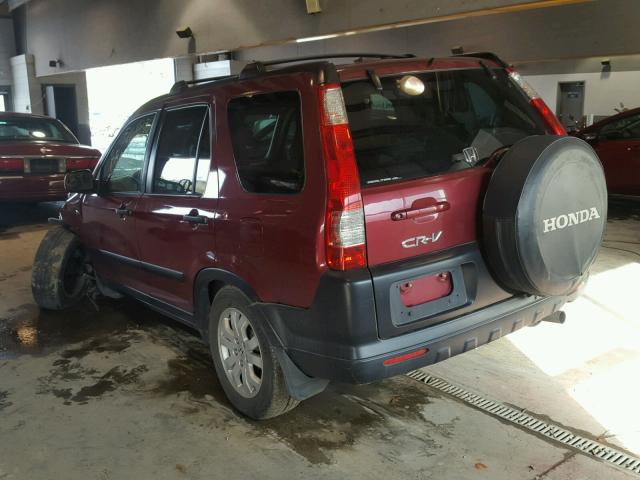 SHSRD78825U319495 - 2005 HONDA CR-V EX RED photo 3