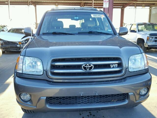 5TDZT38A54S205975 - 2004 TOYOTA SEQUOIA LI GRAY photo 9