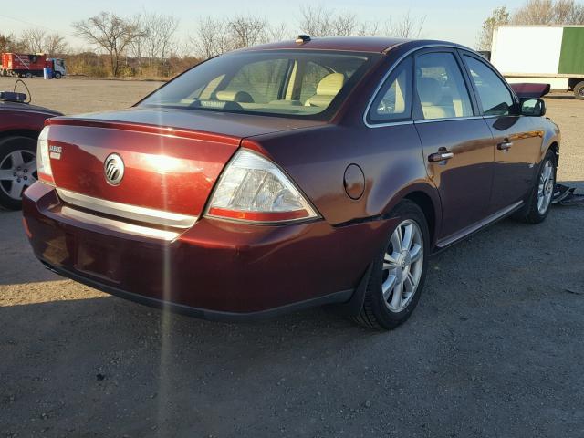 1MEHM42W48G606094 - 2008 MERCURY SABLE PREM MAROON photo 4