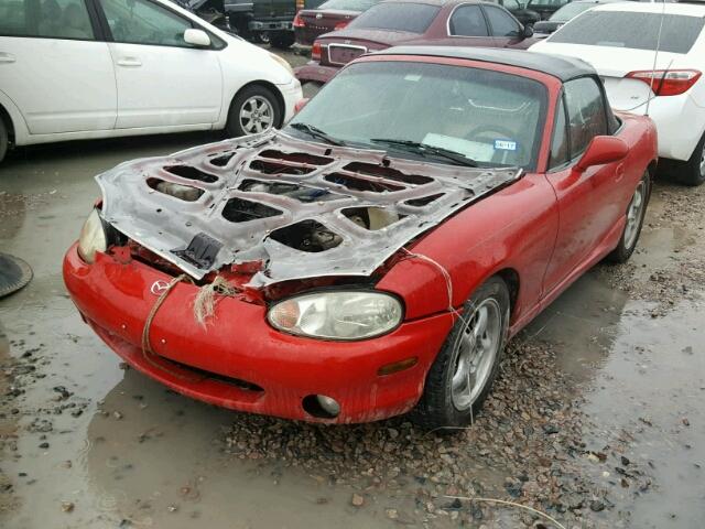 JM1NB3530Y0151629 - 2000 MAZDA MX-5 MIATA RED photo 2