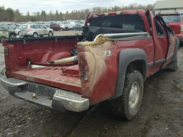 1GCDT196948101468 - 2004 CHEVROLET COLORADO MAROON photo 4