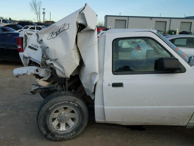 1FTYR11E17PA44745 - 2007 FORD RANGER WHITE photo 10