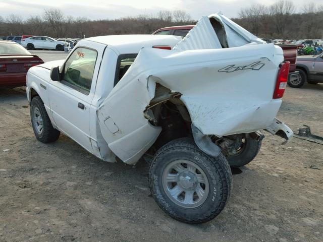 1FTYR11E17PA44745 - 2007 FORD RANGER WHITE photo 3