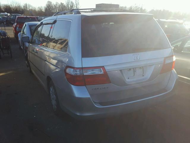 5FNRL38227B135546 - 2007 HONDA ODYSSEY LX SILVER photo 3