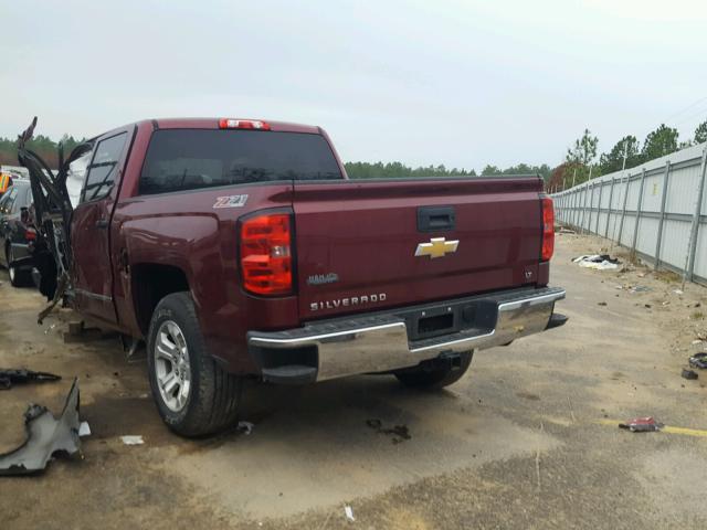 3GCUKREC7EG427116 - 2014 CHEVROLET SILVERADO BURGUNDY photo 3