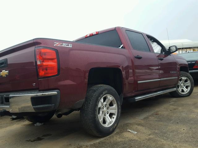 3GCUKREC7EG427116 - 2014 CHEVROLET SILVERADO BURGUNDY photo 4