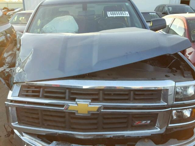 3GCUKREC9EG406557 - 2014 CHEVROLET SILVERADO GRAY photo 7