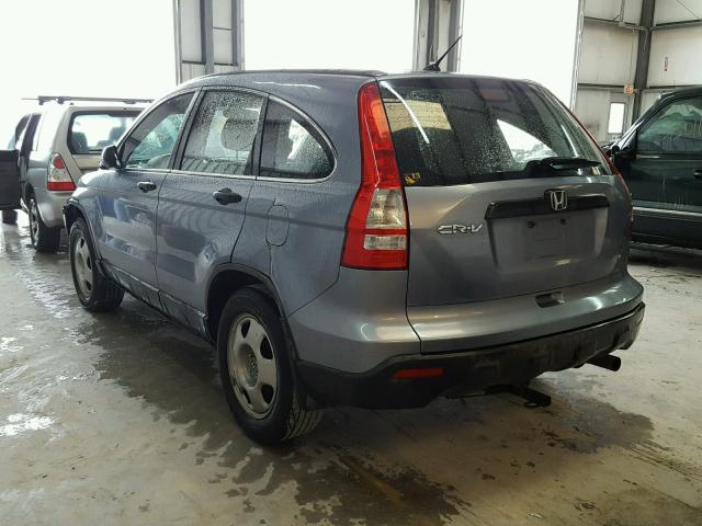 JHLRE38397C067829 - 2007 HONDA CR-V LX BLUE photo 3