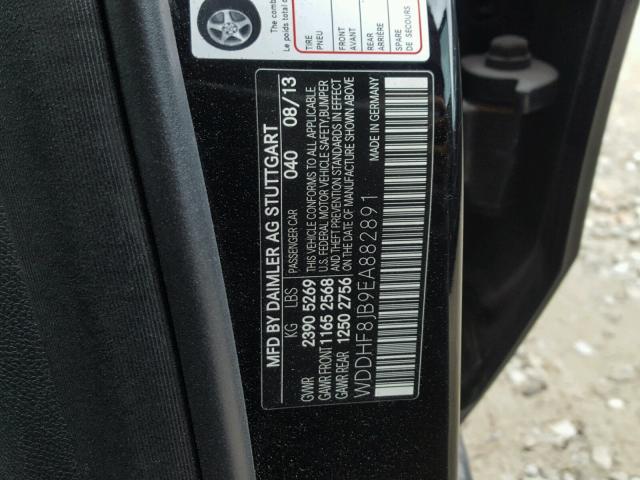 WDDHF8JB9EA882891 - 2014 MERCEDES-BENZ E 350 4MAT BLACK photo 10