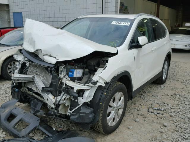 5J6RM4H74EL062103 - 2014 HONDA CR-V EXL WHITE photo 2