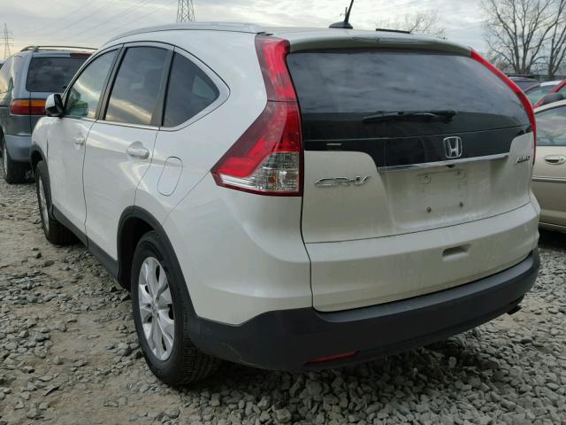 5J6RM4H74EL062103 - 2014 HONDA CR-V EXL WHITE photo 3